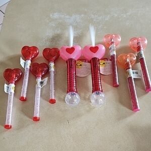 Set Of 9 Light Up Heart Wands